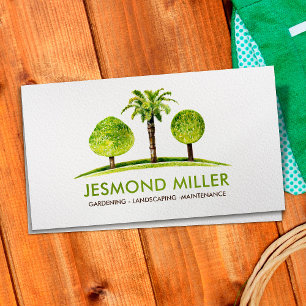 Landschaftsgärtnerdienste Wasserfarben Kunst Visitenkarte