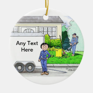 Landschaftsgärtnerin Keramikornament