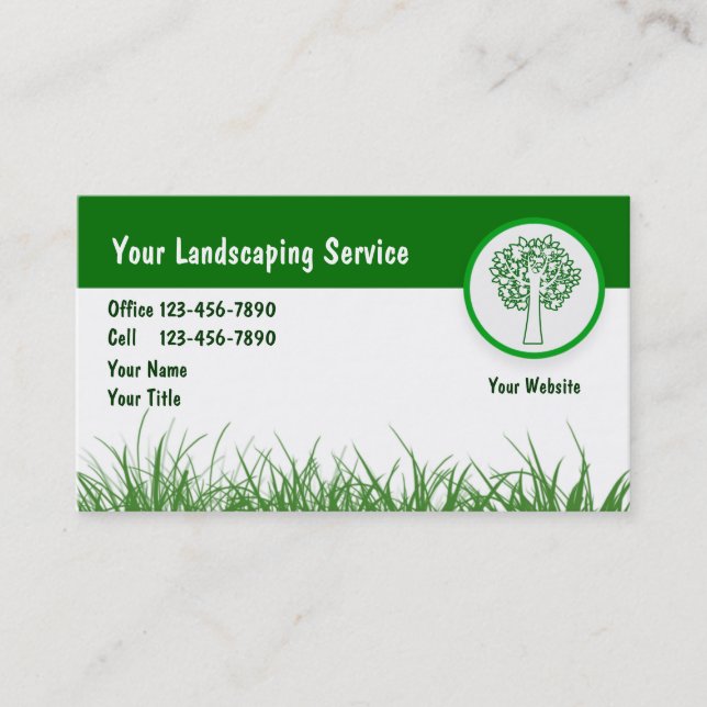 Landschaftsgeschäft Cards_5 Visitenkarte (Vorderseite)