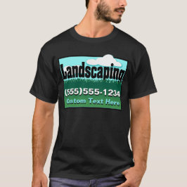 Landschaftsgestaltung. Rasensorgfalt. Annoncieren T-Shirt