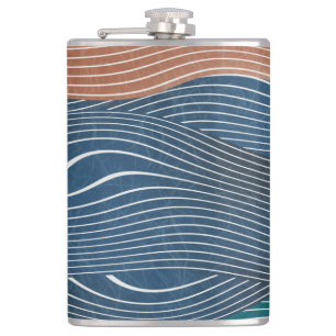 Landschaftshügel: nahtloses Muster. Flachmann