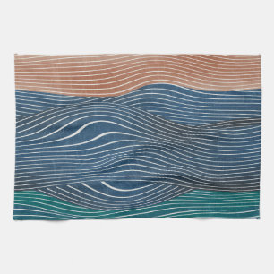 Landschaftshügel: nahtloses Muster. Geschirrtuch