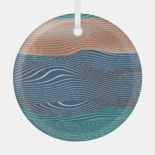 Landschaftshügel: nahtloses Muster. Ornament Aus Glas