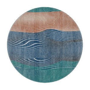 Landschaftshügel: nahtloses Muster. Schneidebrett