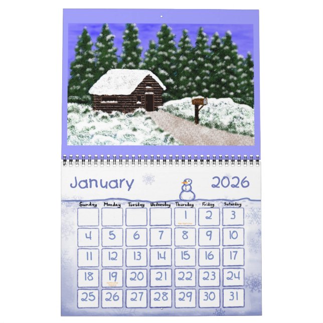 Landschaftskalender der Kabine Kalender (Jan 2026)