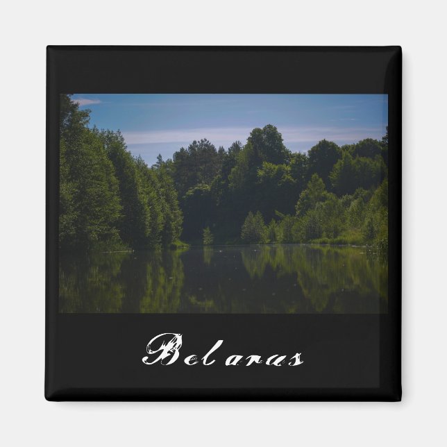 Landschaftslandschaft Canal Sky Belarus Magnet (Vorne)