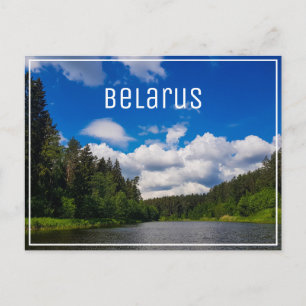 Landschaftslandschaft Canal Sky Belarus Postkarte