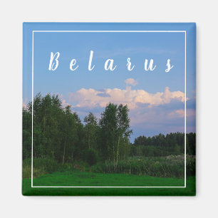 Landschaftslandschaft Wald Weißrussland Magnet