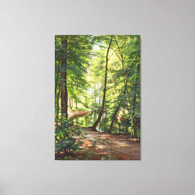 Landschaftsmalerei auf dem Aagaard Forest Stream Leinwanddruck (Vorderseite)