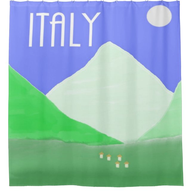 Landschaftsmalerei Duschvorhang (Vorderseite)