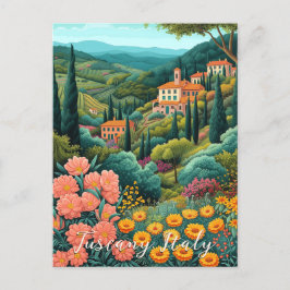 Landschaftsmalerei in der Toskana | Italien Reise Postkarte