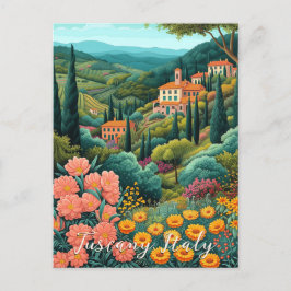 Landschaftsmalerei in der Toskana | Italien Reise  Postkarte