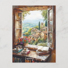 Landschaftsmalerei in der Toskana | Italien Reise  Postkarte