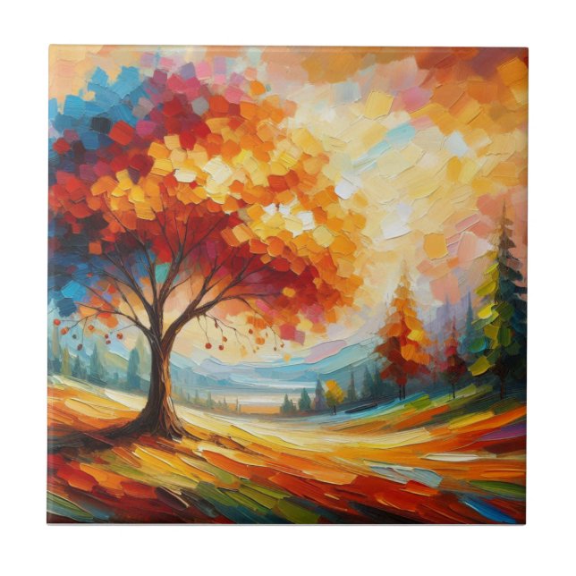 Landschaftsmalerei mit hellen Farben-96771 Fliese (Vorderseite)