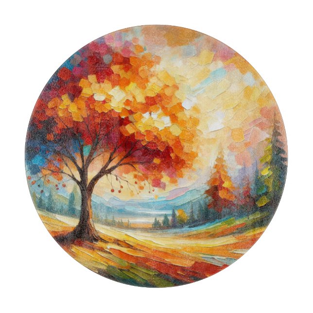 Landschaftsmalerei mit hellen Farben-96771 Schneidebrett (Vorderseite)
