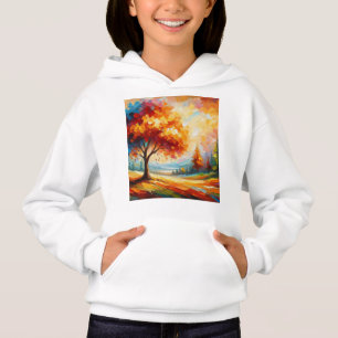 Landschaftsmalerei mit hellen Farben Hoodie