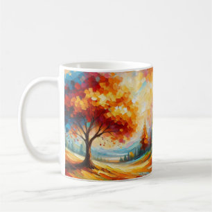 Landschaftsmalerei mit hellen Farben Kaffeetasse
