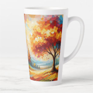 Landschaftsmalerei mit hellen Farben Milchtasse