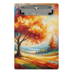 Landschaftsmalerei mit hellen Farben Mini Klemmbrett