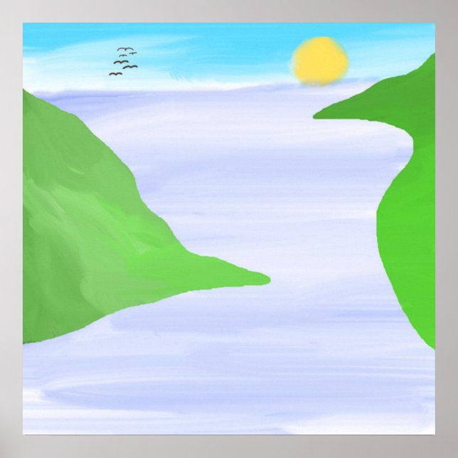 Landschaftsmalerei Poster (Vorne)