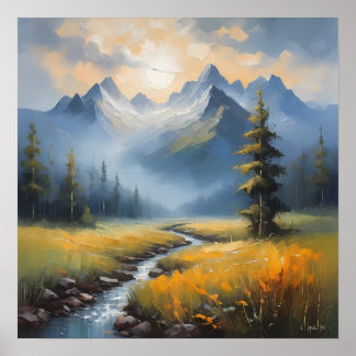 Landschaftsmalerei Serene - ruhige Natur Poster