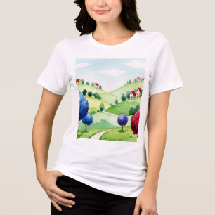 Landschaftsmalerei Tri-Blend Shirt