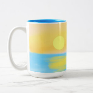 Landschaftsmalerei Zweifarbige Tasse
