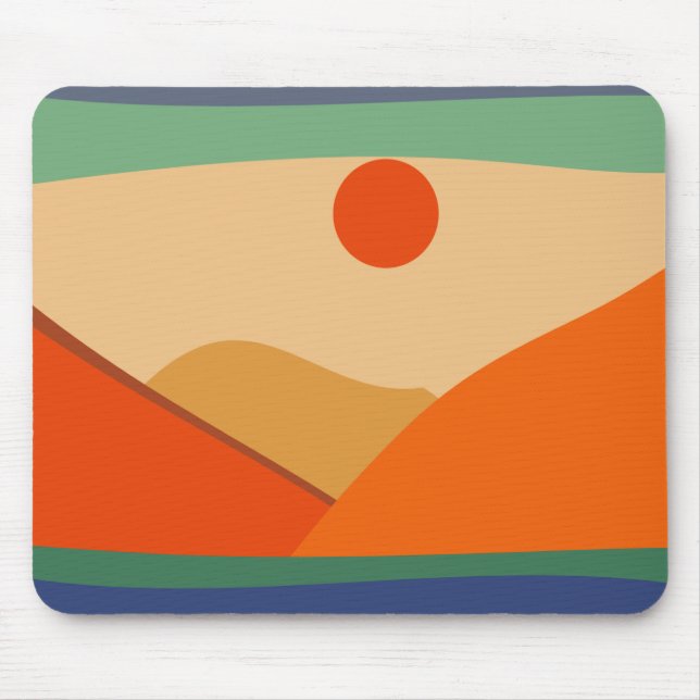 Landschaftsmousepad, Berg, digitale Kunst, Kunst Mousepad (Vorne)