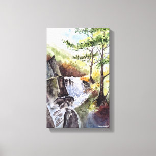 Landschaftsnatur-Flusswatercolor-Druck-Leinwand Leinwanddruck