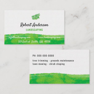 Landschaftspflege Rasenmäher Visitenkarte