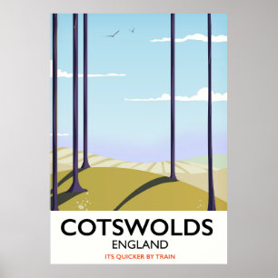 Landschaftspopster der Cotswolds Poster