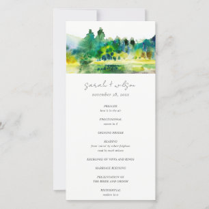 Landschaftsprogramm für Hochzeiten auf dem Berg Dankeskarte
