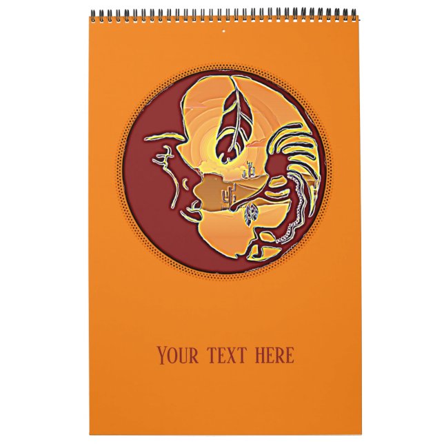 Landschaftsschaltfläche - Kokopelli Mondfeder 1 Kalender (Titelbild)