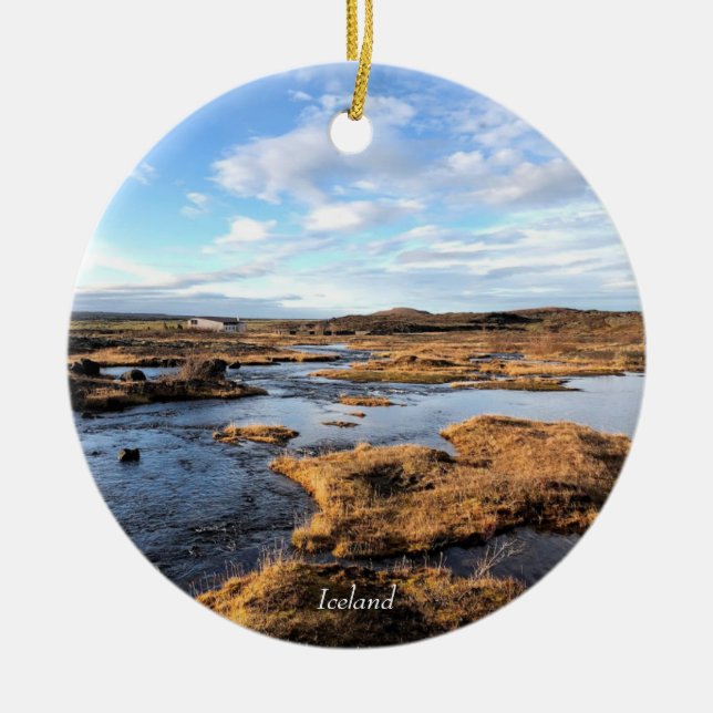 Landschaftsschmuck Keramik Ornament (Vorne)