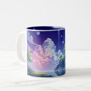 Landschaftstil Zweifarbige Tasse