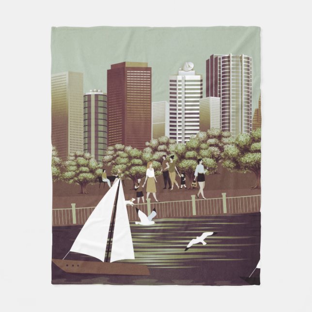 Landschaftsvlies Fleecedecke (Vorderseite)