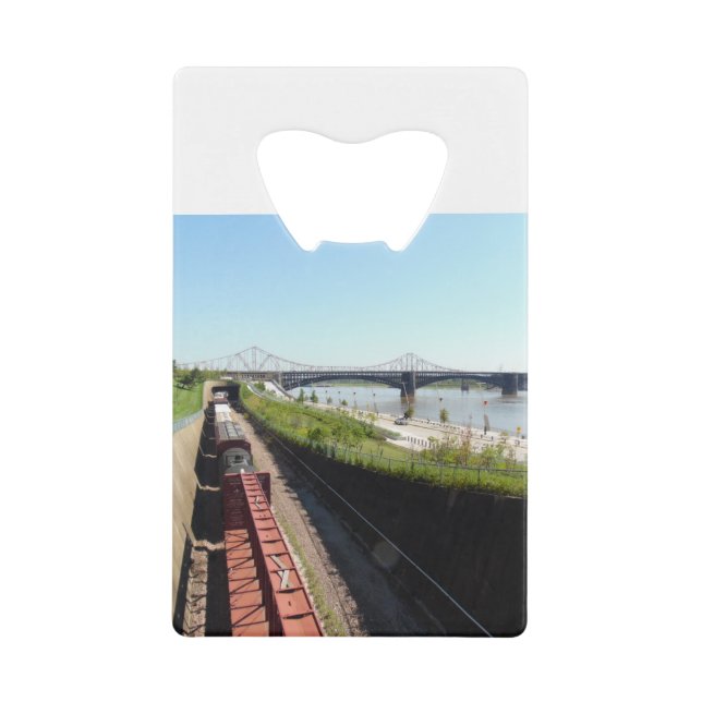 Landschaftszug Geldbeutel Flaschenöffner (Vorderseite)