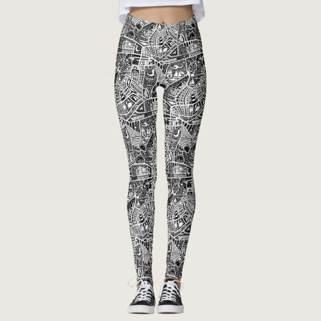 Landseebad Schwarz Leggings (Vorderseite)