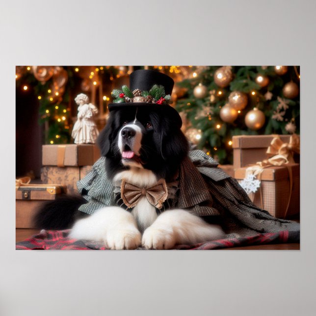 Landseer Gentleman Holiday Poster (Vorne)