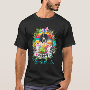 Landseer Hund zu Ostern Eier Basket Bunnies Happy  T-Shirt