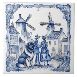 Landseer in Delft Village Fliese