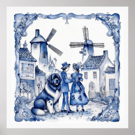 Landseer in Delft Village Poster