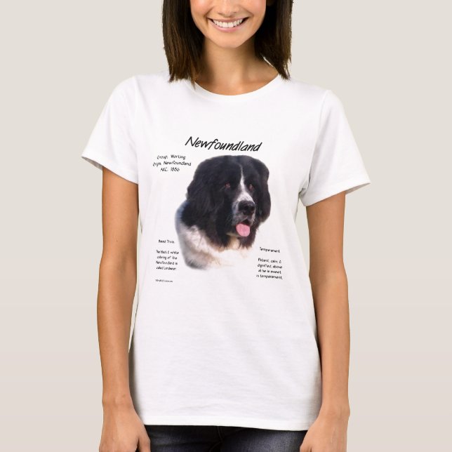 Landseer Neufundland Geschichte, I Liebe neu T-Shirt (Vorderseite)