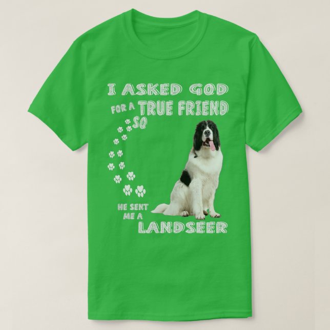 Landseer Newfoundland Saying Mom Dad Print, Newfie T-Shirt (Design vorne)