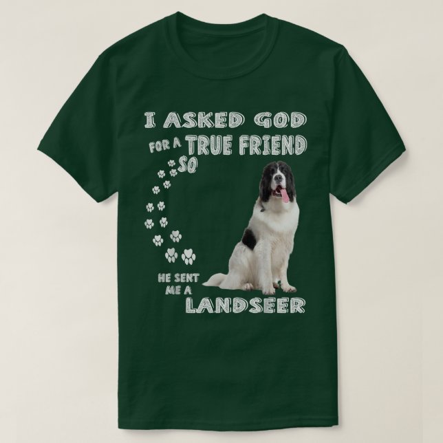 Landseer Newfundland Sprichwort Mama Vater Print,  T-Shirt (Design vorne)