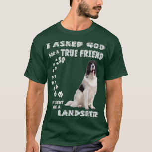 Landseer Newfundland Sprichwort Mama Vater Print,  T-Shirt