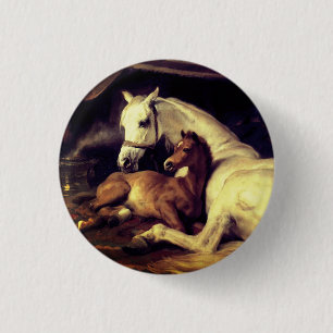 Landseer Pferde Button