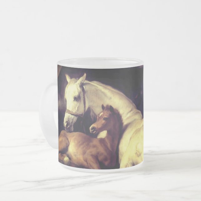 Landseer Pferde Mattglastasse (Vorderseite Links)