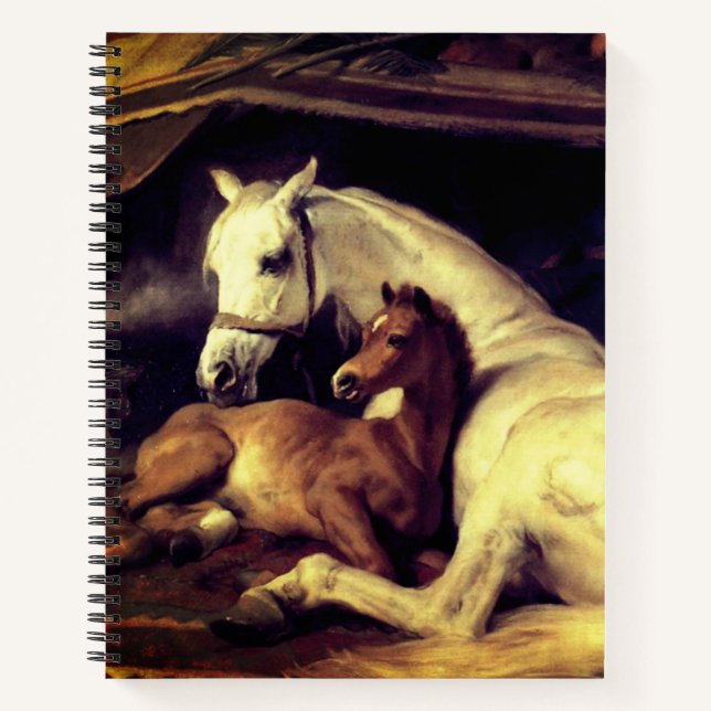 Landseer Pferde Notizbuch (Vorderseite)