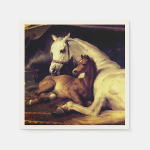 Landseer Pferde Serviette